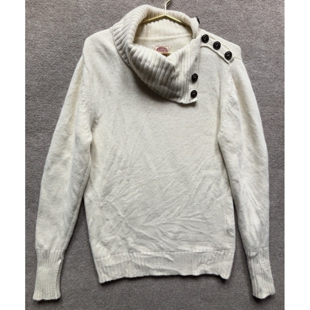 &Sons Trading Co Ahab Submariner Wool Rollneck Jumper Pullover Men's Small Cream